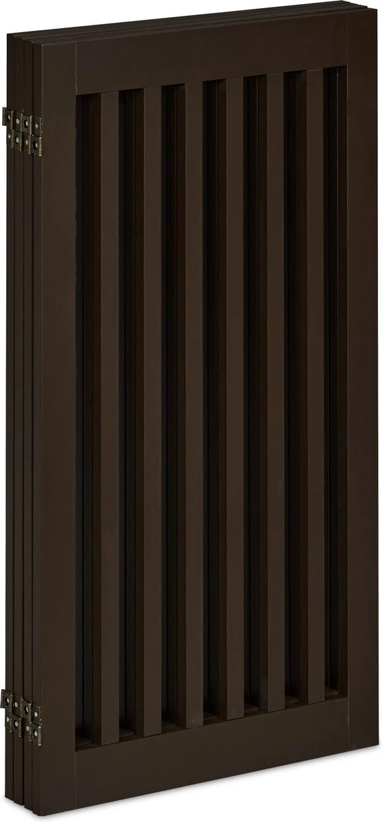 Relaxdays Veiligheidshekje Hout - 92 Cm Hoog - Kinderhek - Hondenhek - Inklapbaar - Bruin - 4 Panelen 2 Relaxdays Veiligheidshekje Hout - 92 Cm Hoog - Kinderhek - Hondenhek - Inklapbaar - Bruin - 4 Panelen - Afbeelding 2