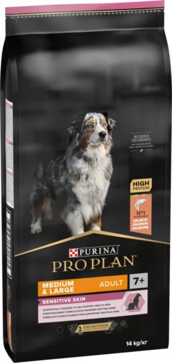 Pro Plan Medium & Large Adult 7+ (Senior) Sensitive Skin - Honden Droogvoer - Zalm - 14 Kg 15 Pro Plan Medium & Large Adult 7+ (Senior) Sensitive Skin - Honden Droogvoer - Zalm - 14 Kg -Dog Supplies 568x1200