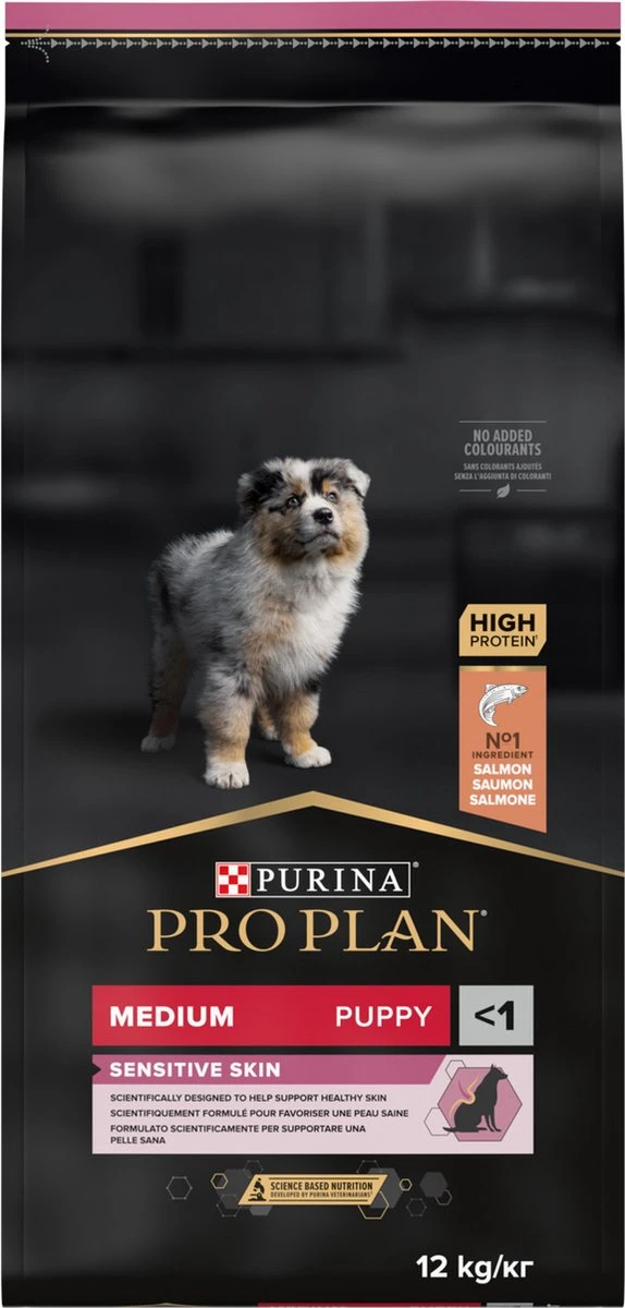 Pro Plan Medium Puppy Sensitive Skin - Honden Droogvoer - Zalm - 12 Kg 7 Pro Plan Medium Puppy Sensitive Skin - Honden Droogvoer - Zalm - 12 Kg - Afbeelding 7