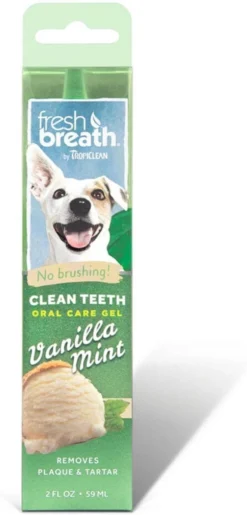 Tropiclean Fresh Breath Clean Teeth Oral Care Gel - Gebitsverzorging - Mint 59 Ml -Dog Supplies 576x1200