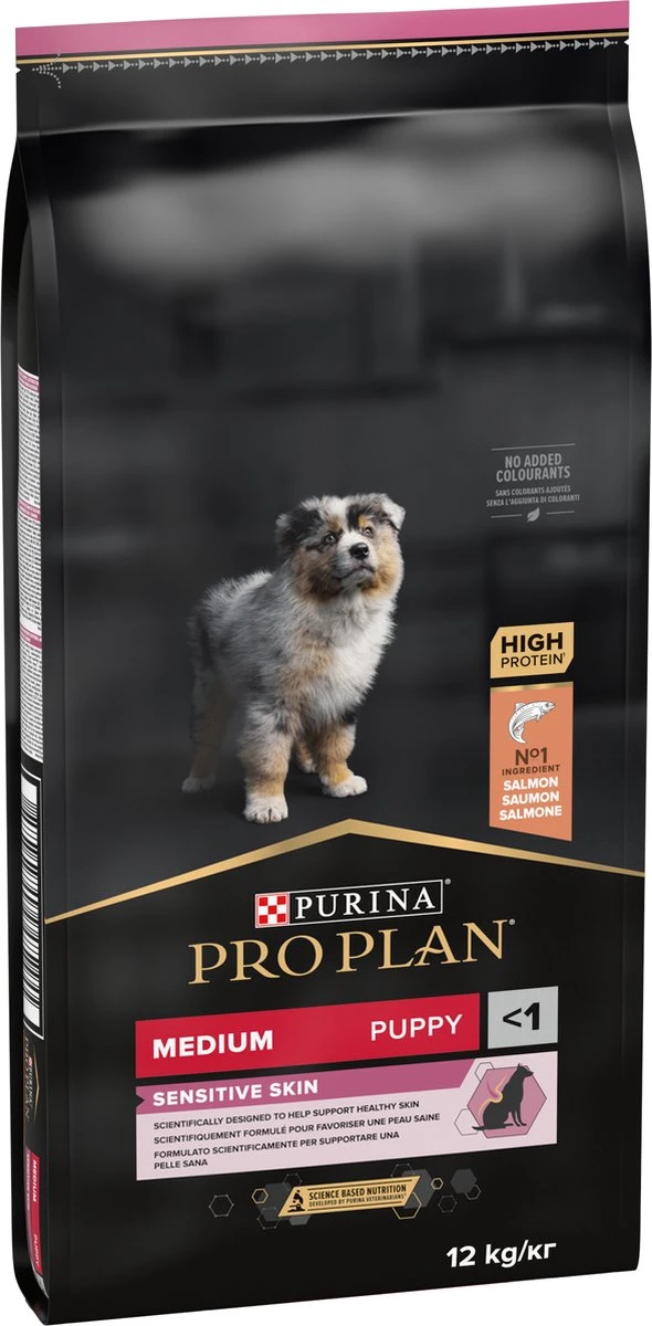 Pro Plan Medium Puppy Sensitive Skin - Honden Droogvoer - Zalm - 12 Kg 1 Pro Plan Medium Puppy Sensitive Skin - Honden Droogvoer - Zalm - 12 Kg