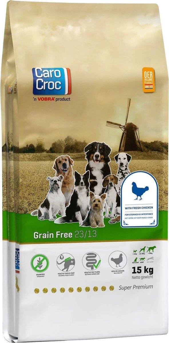 Carocroc Grain Free - Gevogelte/Aardappel/Bieten - Hondenvoer - 15 Kg 1 Carocroc Grain Free - Gevogelte/Aardappel/Bieten - Hondenvoer - 15 Kg