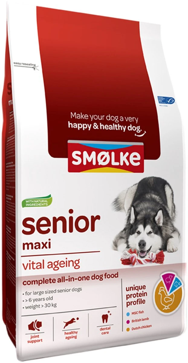 Smolke Senior Maxi - Kip - Hondenvoer - 12 Kg 19 Smolke Senior Maxi - Kip - Hondenvoer - 12 Kg - Afbeelding 19