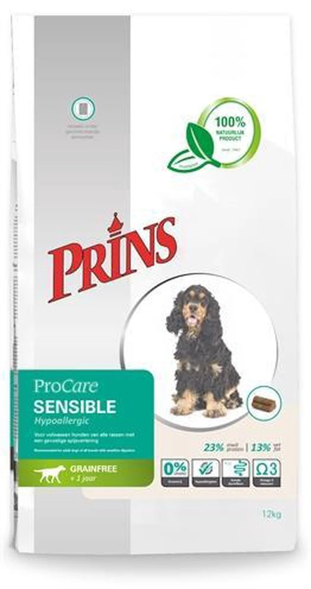 Prins Procare Graanvrij Sensible Hypoallergic - 12 KG 13 Prins Procare Graanvrij Sensible Hypoallergic - 12 KG - Afbeelding 13