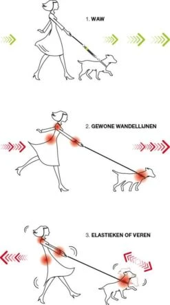 WAW Easy Dog Walk 'schokdemper' Zwart - XL - 25-40 Kg -Dog Supplies 671x1200 4