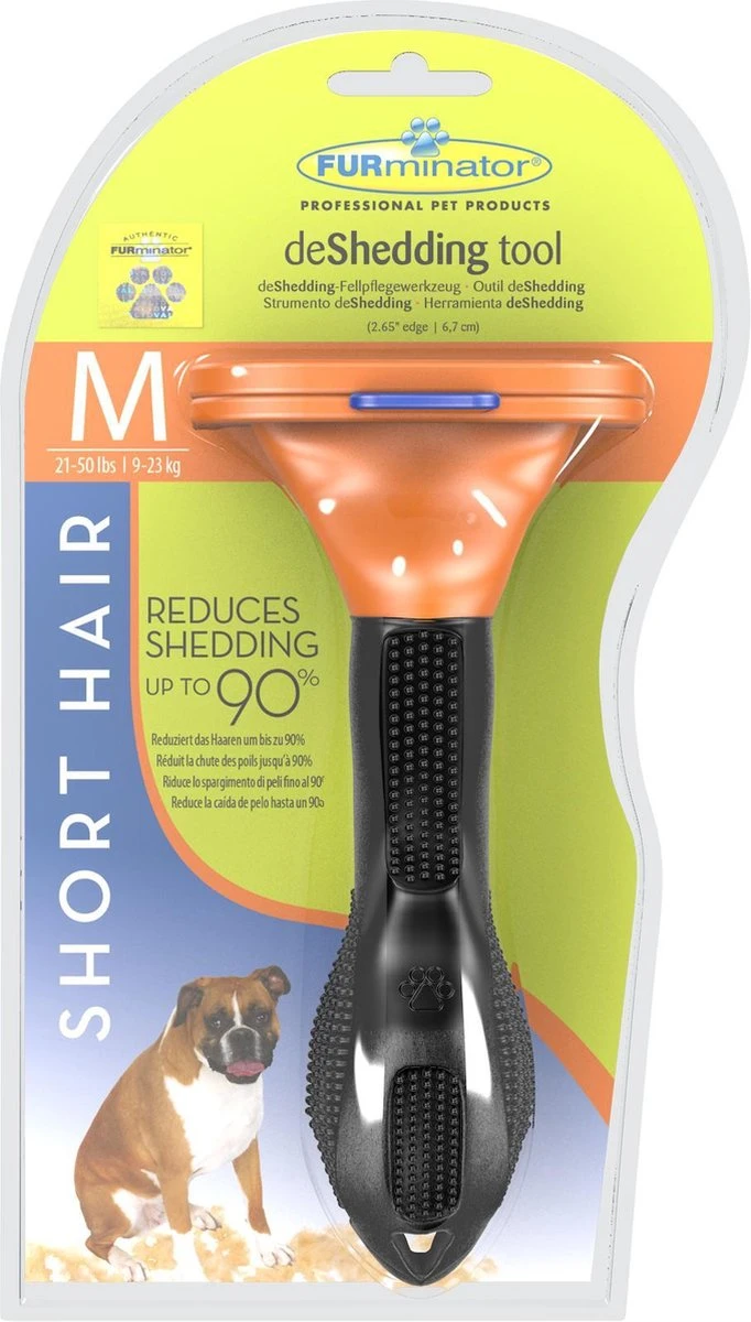 Furminator Hond Kortharig - Hondenborstel - M 2 Furminator Hond Kortharig - Hondenborstel - M - Afbeelding 2