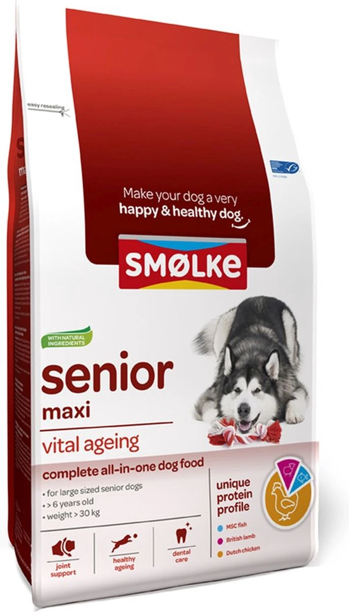 Smolke Senior Maxi - Kip - Hondenvoer - 12 Kg 18 Smolke Senior Maxi - Kip - Hondenvoer - 12 Kg - Afbeelding 18