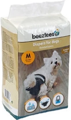 Beeztees - Hondenluier - Zwart - M - 12ST -Dog Supplies 706x1200