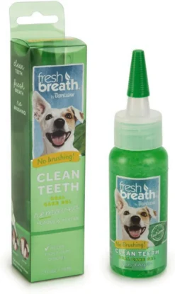 Tropiclean Fresh Breath Clean Teeth Oral Care Gel - Gebitsverzorging - Mint 59 Ml -Dog Supplies 715x1200 1