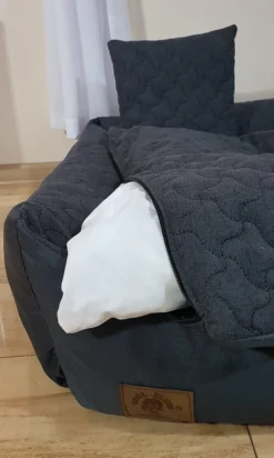 Merkloos XXL Hondenbed Van Kunstleer - Hondenkussen Hondensofa Kattenbed Hondenkorf - Waterdicht - ZWART -Dog Supplies 720x1200 5