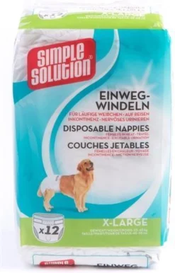 Simple Solution Wegwerp Honden Luier - SMALL 12 ST 38-48 CM -Dog Supplies 768x1200
