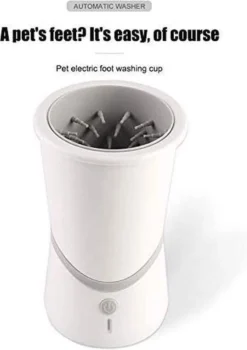Merkloos Elektrische Hondenpootreiniger Draagbare Pet Voetenreinigingsborstel Zuigerkom Hondenvoetenreiniger Wasmachine Zachte Siliconenborstels Voor Modderige Poten Oplaadbare USB -Dog Supplies 846x1200