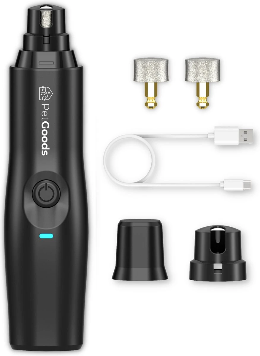 PetGoods Elektrische Nagel Vijl Voor Huisdieren - Incl. 2 Vijlen - Honden/Katten/Dieren - Draadloos 1 PetGoods Elektrische Nagel Vijl Voor Huisdieren - Incl. 2 Vijlen - Honden/Katten/Dieren - Draadloos