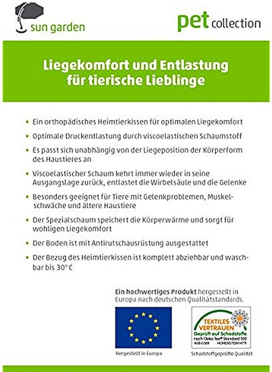 Sun Garden Buddy Orthopedisch Hondenkussen 120x72x10cm Antraciet 6 Sun Garden Buddy Orthopedisch Hondenkussen 120x72x10cm Antraciet - Afbeelding 6