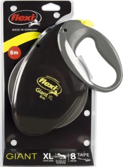 Flexi Giant Tape - Hondenriem - Zwart/Geel - XL - 8 M - (<50 Kg) -Dog Supplies 886x1200 1