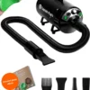 Captain Pup's Professionele Hondenföhn Met 4 Opzetstukken - Bijgeleverde Hondenborstel - Waterblazer Voor Honden - Zwart