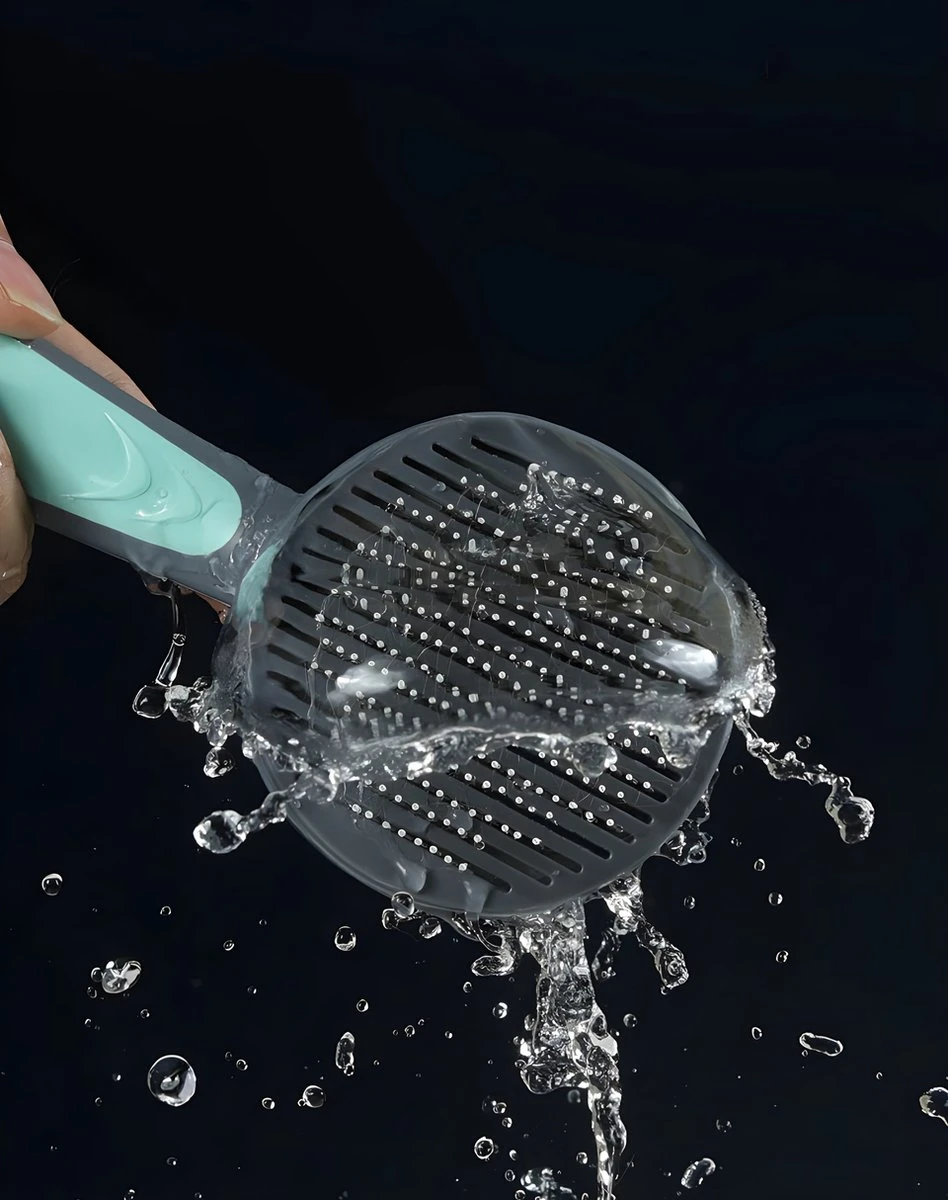 Pakeway T9 - Kattenborstel - Zelfreinigende Kattenkam - Groen - Massageborstel - 19,3 Cm 7 Pakeway T9 - Kattenborstel - Zelfreinigende Kattenkam - Groen - Massageborstel - 19,3 Cm - Afbeelding 7