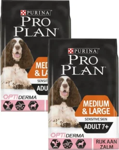 Pro Plan Dog Senior Medium & Large Breed Sensitive Zalm - Hondenvoer - 2 X 3 Kg