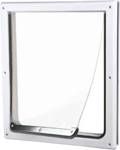 Trixie 2-Weg Hondenluik Wit - S-M 30 X 36 CM