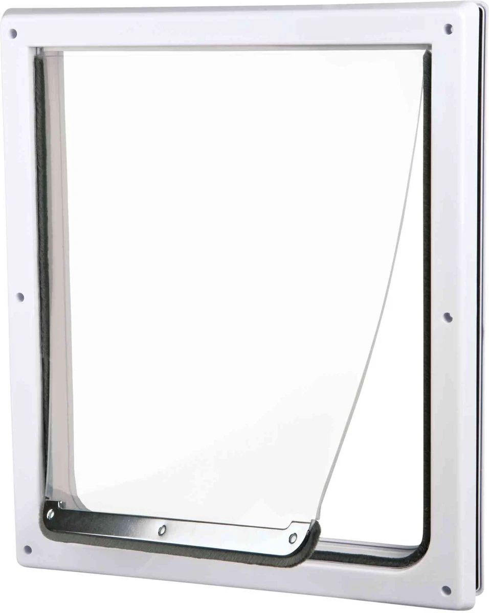 Trixie 2-Weg Hondenluik Wit - XS-S 25 X 29 CM 1 Trixie 2-Weg Hondenluik Wit - XS-S 25 X 29 CM