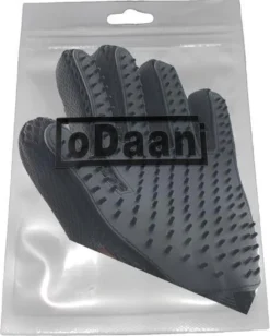 Borstel Voor Huisdieren - 2 Stuks LINKS + RECHTS - Voor Elke Vacht - Silicone - Vachtborstel - Borstel Handschoen - Zwart- ODaani -Dog Supplies 962x1200