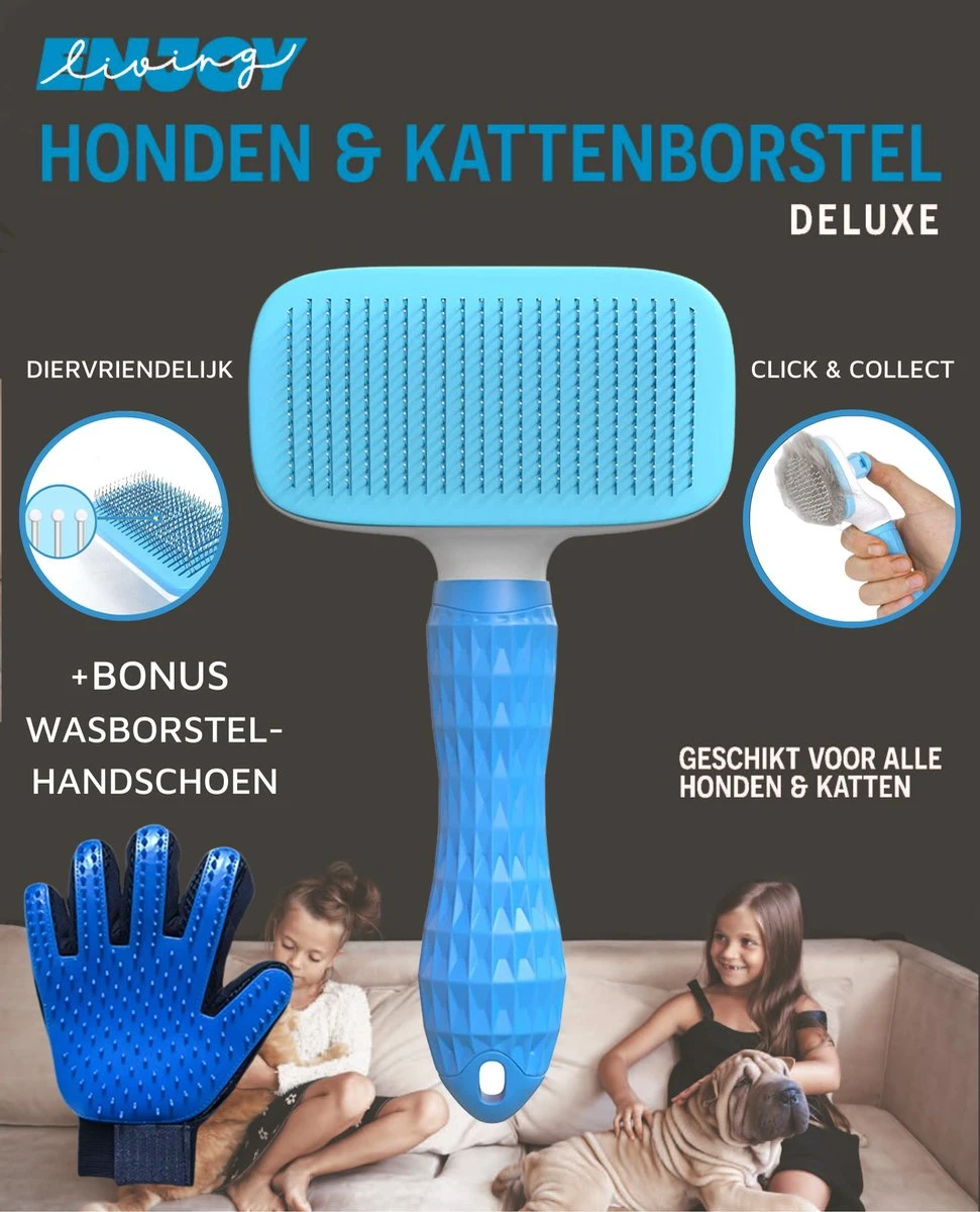 Professionele Kattenborstel/Hondenborstel + BONUS - Bovenvacht | Ondervacht - Langharige | Kortharige - Haarverwijderaar Voor Huisdieren - Kattenkam - Hondenkam 1 Professionele Kattenborstel/Hondenborstel + BONUS - Bovenvacht | Ondervacht - Langharige | Kortharige - Haarverwijderaar Voor Huisdieren - Kattenkam - Hondenkam