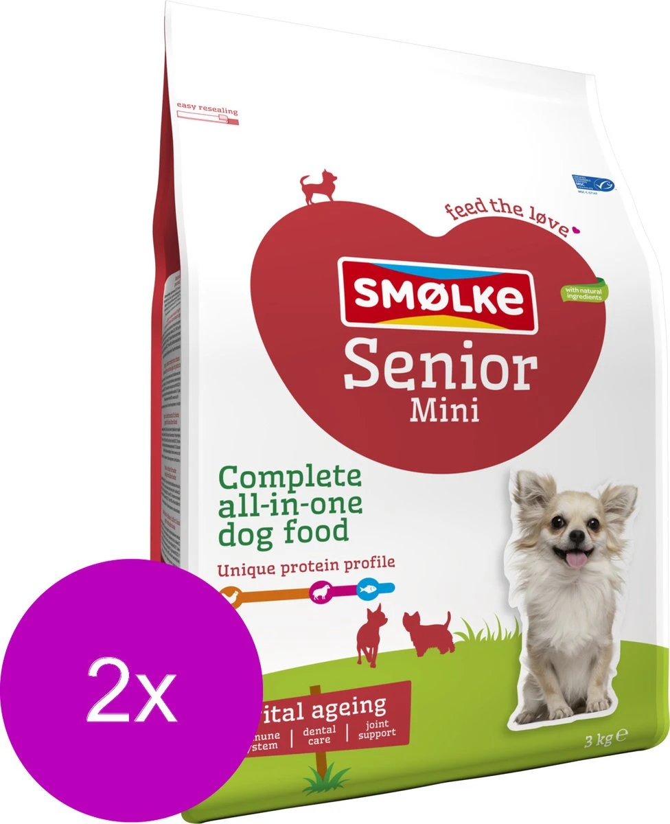 Smolke Senior Mini - Hondenvoer - 2 X 3 Kg 4 Smolke Senior Mini - Hondenvoer - 2 X 3 Kg - Afbeelding 4