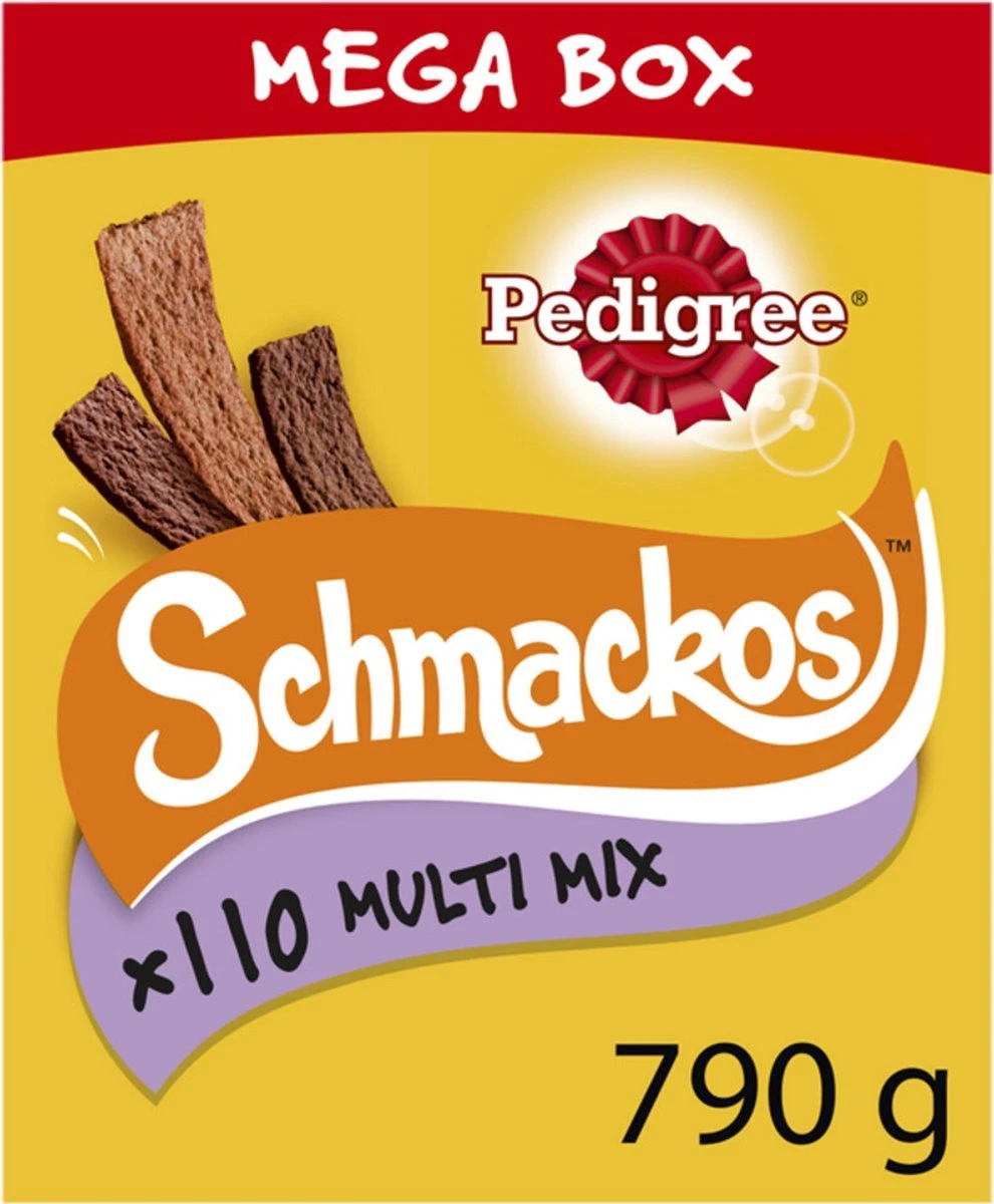 Pedigree Schmackos Megabox Hondensnacks - 110 Stuks 1 Pedigree Schmackos Megabox Hondensnacks - 110 Stuks