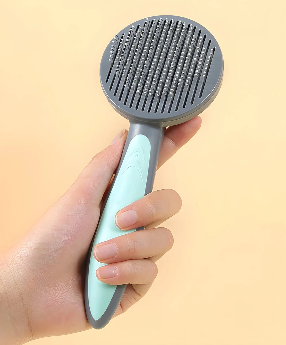 Pakeway T9 - Kattenborstel - Zelfreinigende Kattenkam - Groen - Massageborstel - 19,3 Cm 4 Pakeway T9 - Kattenborstel - Zelfreinigende Kattenkam - Groen - Massageborstel - 19,3 Cm - Afbeelding 4